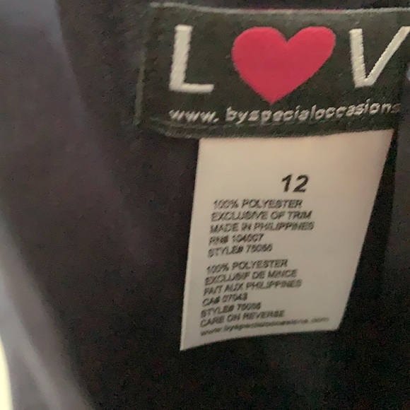 Glitter Tulle Satin Navy Special Occasion Dress Size 12 - Picture 4 of 7